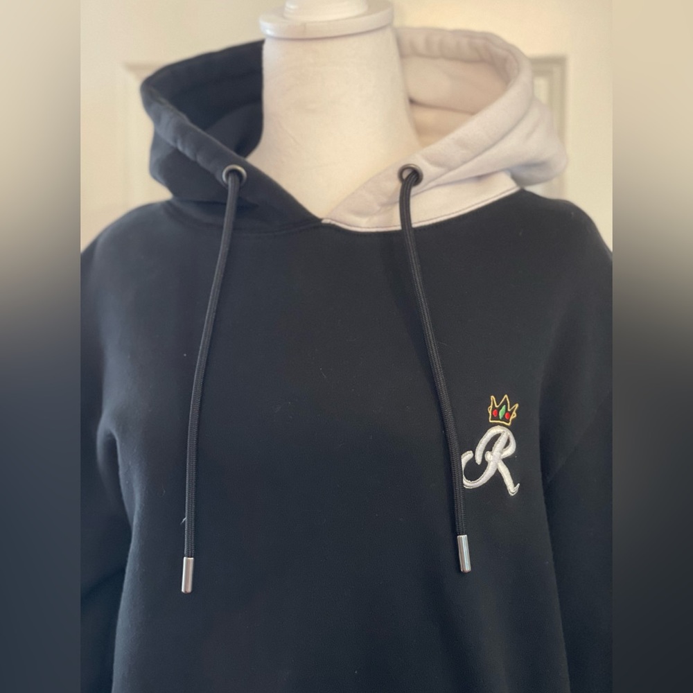 Like New! Black Cotton Blend Hoodie - Picture 2 of 7